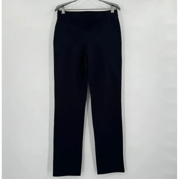 Quince Women's Navy Blue Ultra-Stretch Ponte Pant Straight Leg M Petite 28" - Picture 4 of 4